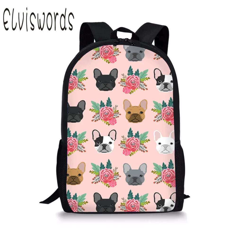 

2019 French Bulldog Backpack For Teenager Girls Personality Customized School Backpack Fashion Backpack