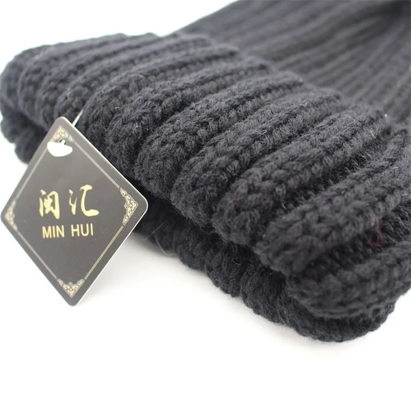 Minhui/Новинка; зимние шапки для детей; Skullies Beanies для девочек; шапка с помпонами из натурального меха серебристой лисы; шапка для девочек; плотная шапка