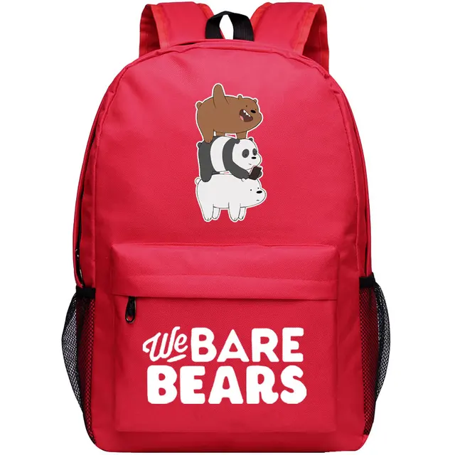 WE BARE BEARS canvas backpack adorable bear school laptop rucksack ...