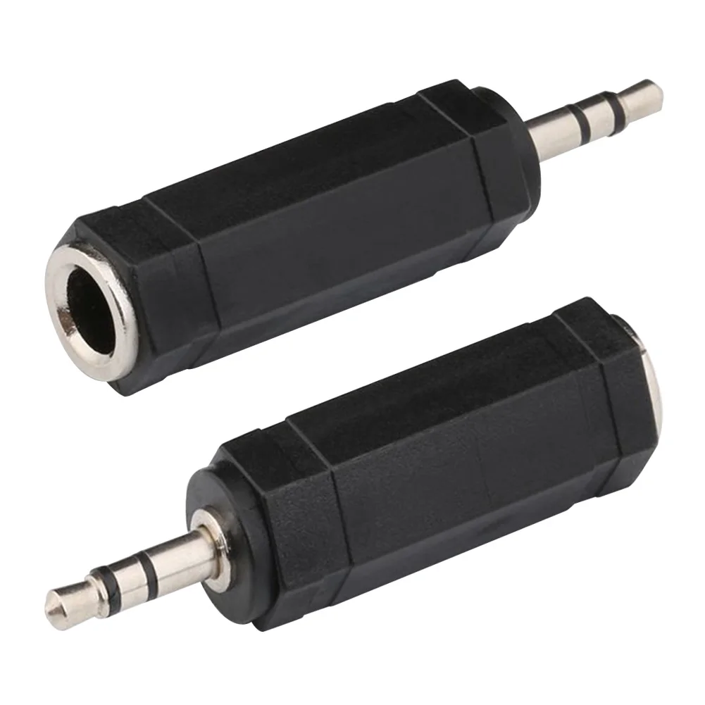 

2PCS Plug Mini Durable Universal Microphone Male To Female 3.5mm To 6.35mm Converter Zinc Alloy Stereo Jack Headphone Connector