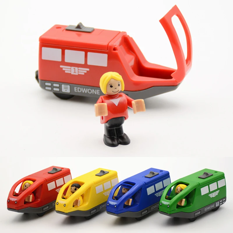 4 цвета Детский Электрический поезд игрушки 11*5,5 см Магнитный деревянный Слот литье под давлением электронный автомобиль игрушка Подарки на день рождения для детей
