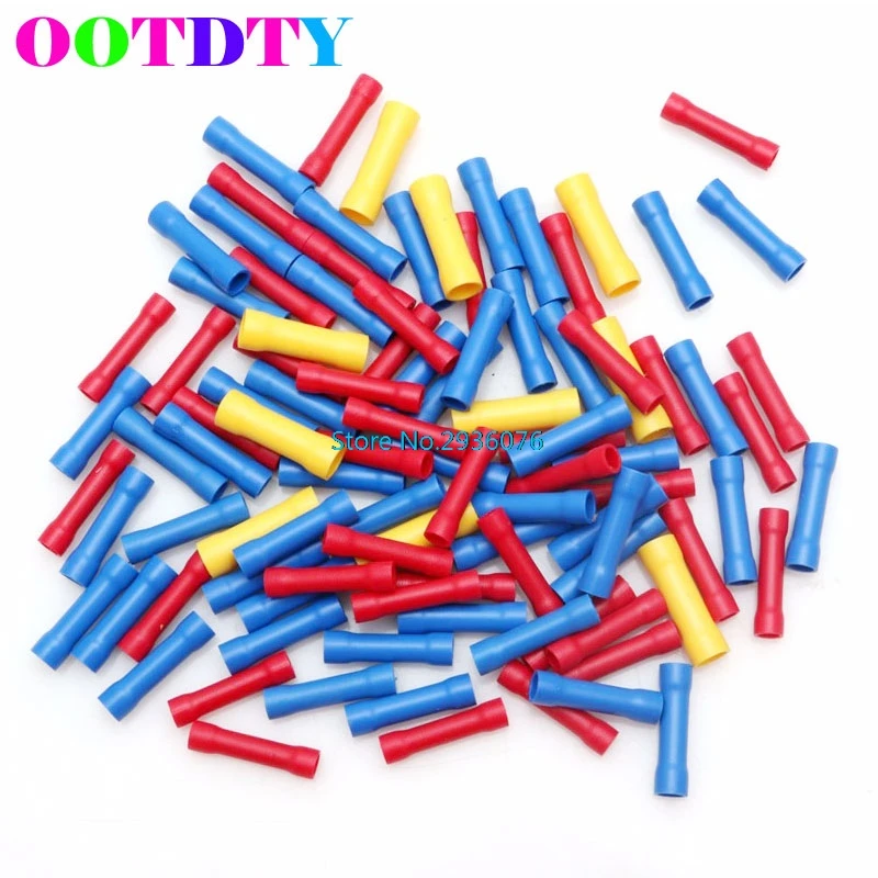 

100 Pcs/lot Insulated Butt Connector Electrical Automotive Cable Wire Crimp Terminal APR15_35