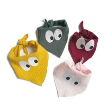 Детские нагрудники; модные хлопковые Слюнявчики для младенцев; полотенца для новорожденных; Одежда для новорожденных; фартук для девочек и мальчиков; стиль глаз; HB; детский нагрудник