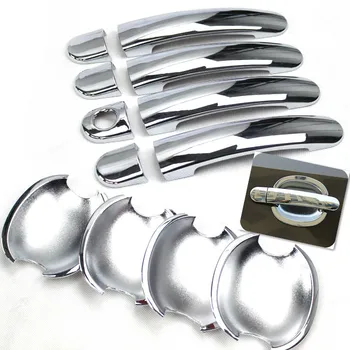 

FUNDUOO New ABS Chrome Car Side Door Handle Cover Cup Bowl Trim Sticker For VW Polo 2010 2011 2012 2013 2014 2015 2016