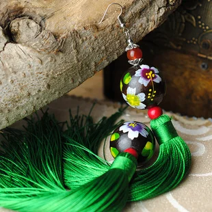 Длинные серьги подвески с бахромой в этническом стиле|beaded fabric for sale|jewelry beading