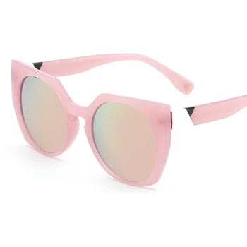 

2019 New Oval Sunglasses Women Cat Eye Sunglasses For Women Mirrored Retro Round Lenses Classic Black Popular Eyewear