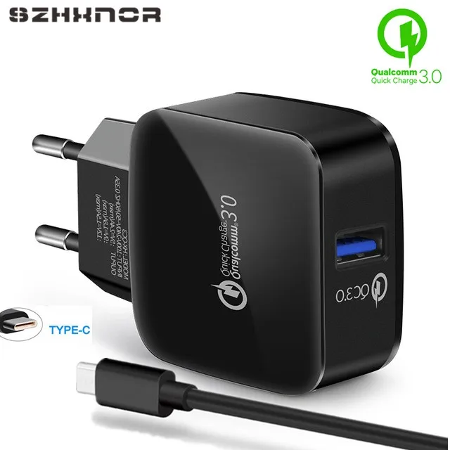 QC3.0 USB быстрое зарядное устройство адаптер TYPE C синхронизации данных для samsung Galaxy S8