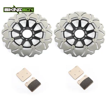 

BIKINGBOY Front Brake Discs Disks Rotors Pads For Suzuki GSX 1100 F Katana 1988 1989 1990 1991 1992 1993 88 89 90 91 92 93