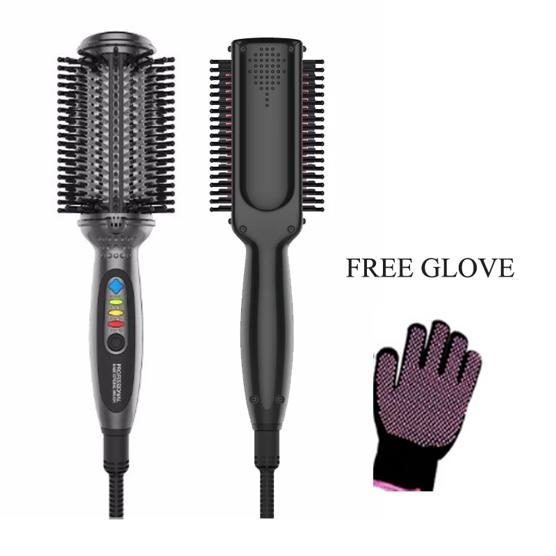 

Hair Straightener Brush Cordless Hair Straightener Iron Electric Hair Brush Ceramic Hair Straightener Comb With Glove