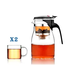 Аутентичные Тайвань посуда Чай комплект Чай горшок термостойкого Стекло Чай горшок с фильтром Clear 500/750/900 мл Кунг Фу Чай элегантные чашки