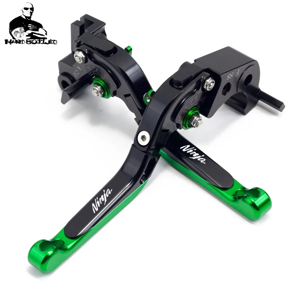 GREEN BLACK HANDLE For kawasaki ninja 125 Z125 NINJA125 2019 Motorcycle Accessories CNC Adjustable Folding Brake Clutch Levers (3)_Jc
