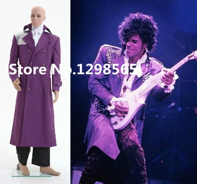 Prince Rogers Nelson Purple Rain Halloween COSplay Costume Concert Jacket Suit