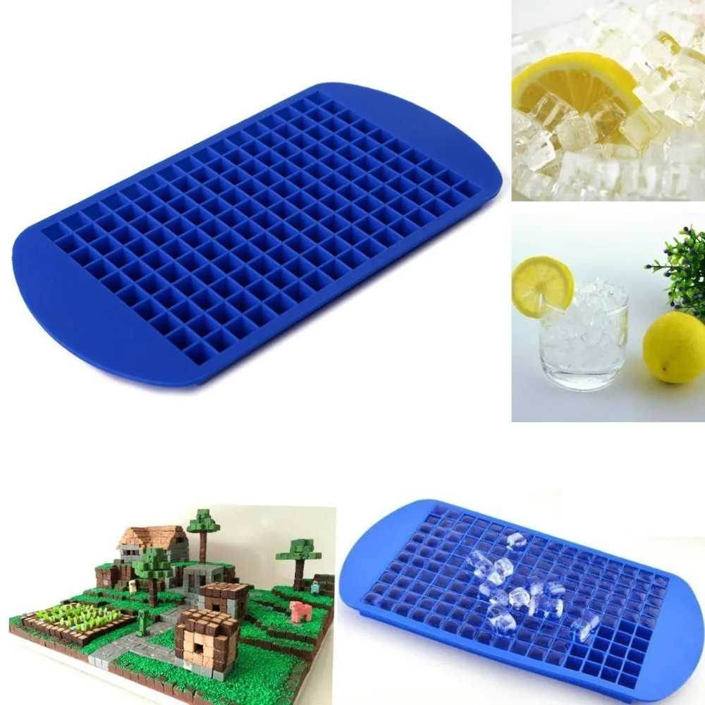 

160 grid silicone ice tray 1*1CM ice grid mold silicone ice box cubes small tray