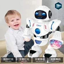 Детский Электронный умный космический танцующий робот с музыкой мигающий светодиодный светильник игрушки для прогулок Рождественский подарок на год для ребенка