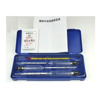 

Alcohol Meter 3pcs + 1 Hydrometer Thermograph For Distilling Measuring Alcohol Home Brewing Used To Test Sugar Content