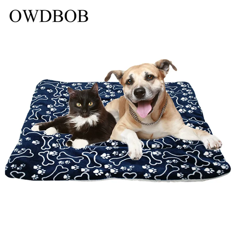 OWDBOB коврик для собак для домашних животных кровать подушка зима теплая кошка собака кровати коврик мягкое Флисовое одеяло для животных матрас для маленьких средних и больших собак