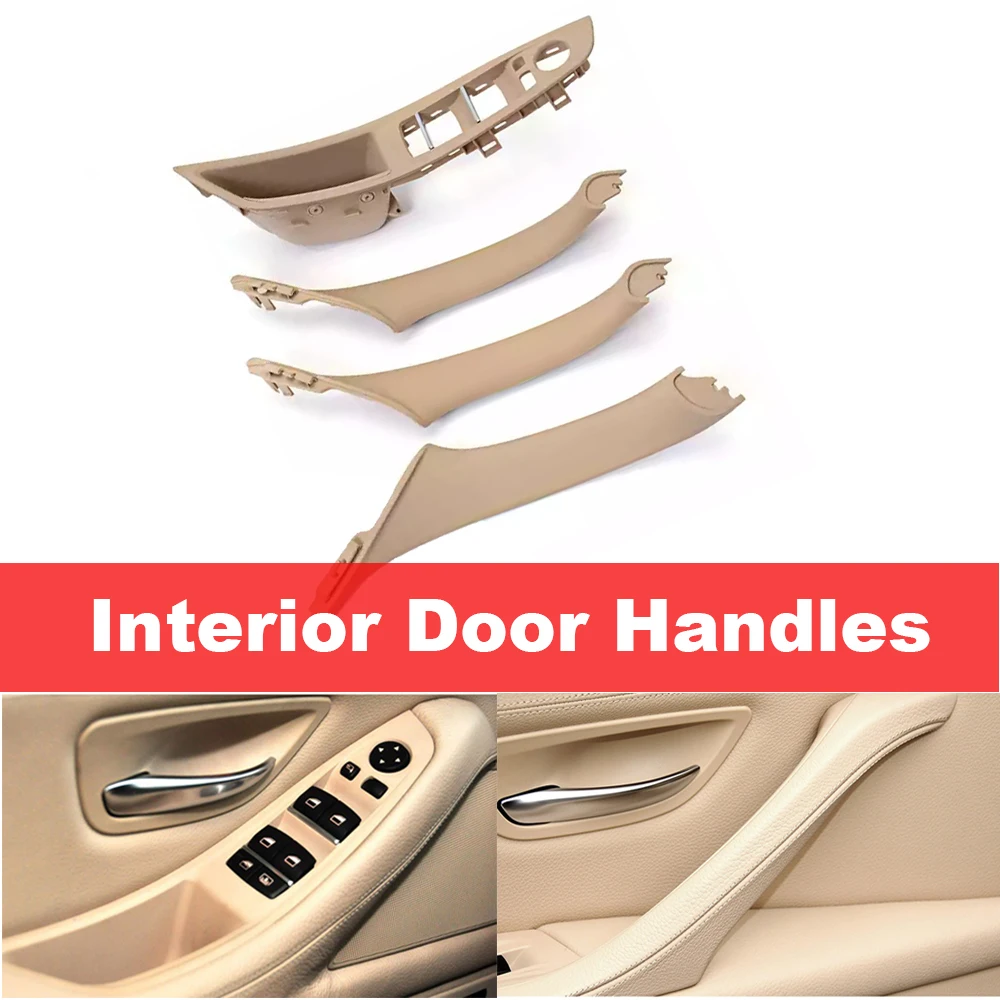 

Car Inner Interior Window Switch Door Panel Handle Armrest Pull Cover Trim Kit for BMW 520 523 525 530 535 For Left Hand Driver