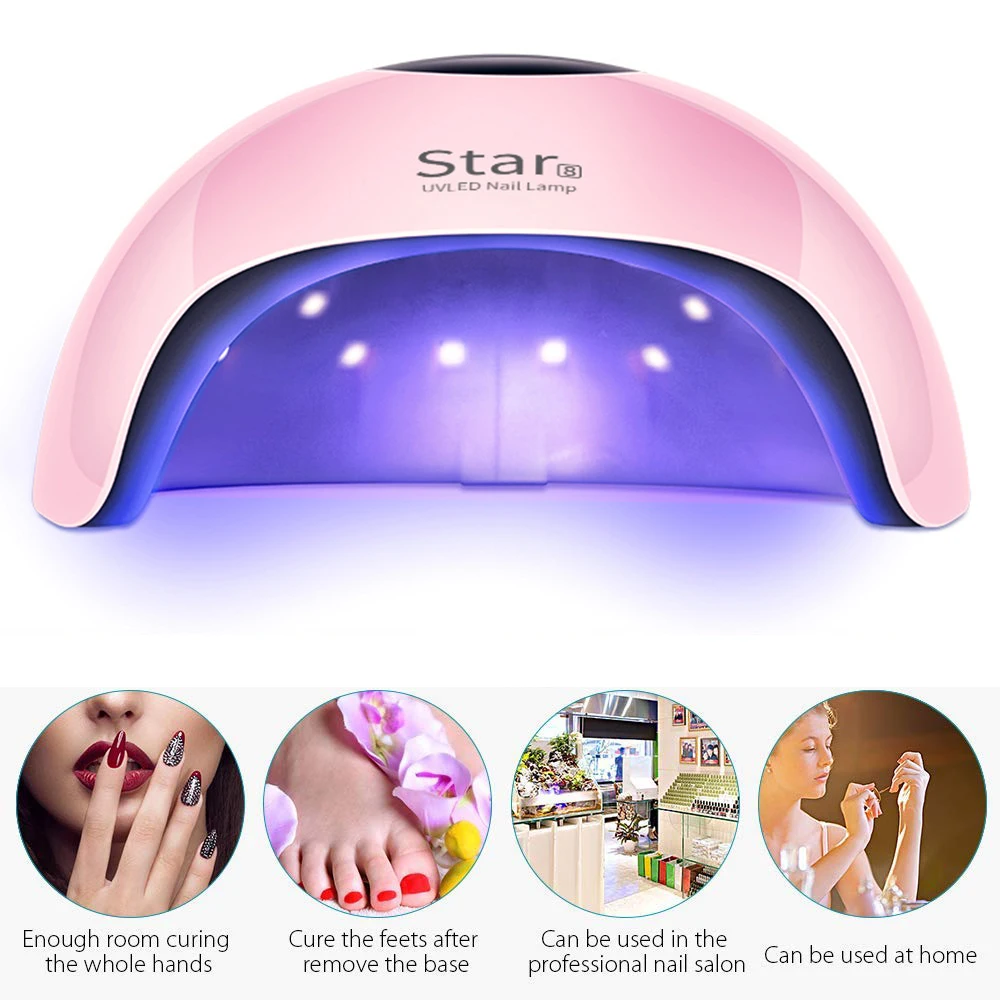 Star 8 24W Sun Uv LED Lamp For Nail Dryer LCD Display LED Nail Art Uv Lamp Ice Lamp Nail Lamp Manicure Gel Polish Dryer Uv Cabin