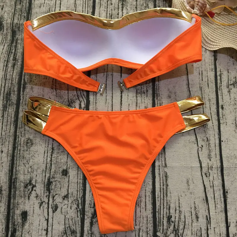 

Women Sexy Swimsuit 2 Pieces Swimwear Push Up Bikini Set Beachwear Padded Bathing Suit MC889