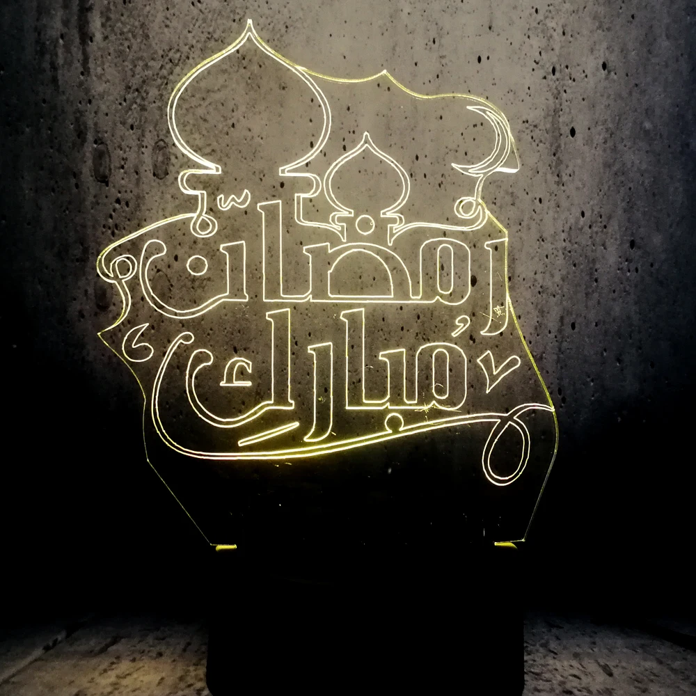 

Moon castle Ramadan Mubarak 3D LED Lamp bedroom decor Night Light sleep desk lighting USB bulb exhibition lava light display