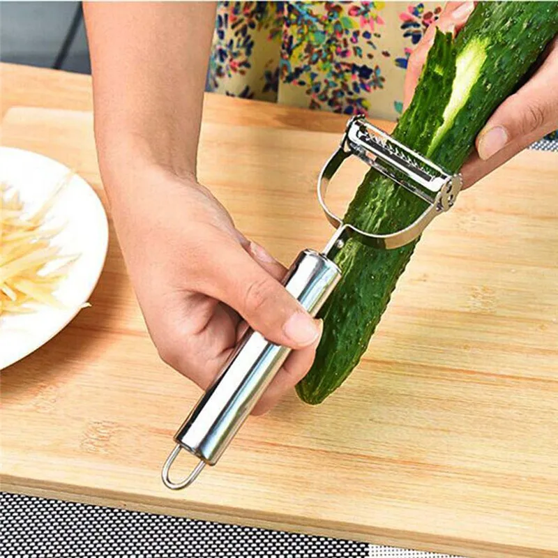 Кухня удобный Картофелечистка Нержавеющая сталь популярное устройство для нарезки нож для нарезания соломкой Парер растительное
