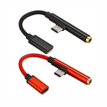 

Type-C switching head 3.5 audio data line two in one + USB switching connector mobile phone charging one drag two