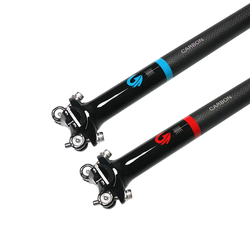 ASIAOCM مقعد دراجة بوست كامل الكربون الألياف الجبلية الطريق دراجة Seatpost رئيس سبائك دراجة أجزاء 27.2/30.8/31.6*350/400/450 ملليمتر
