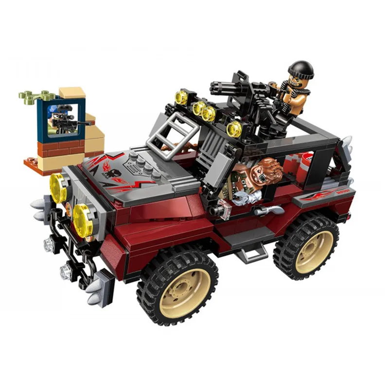 

Enlighten Building Blocks Military Peacekeeping Force Thunder Mission Sniper Armed Jeep kit Bricks Educational Toys For Children