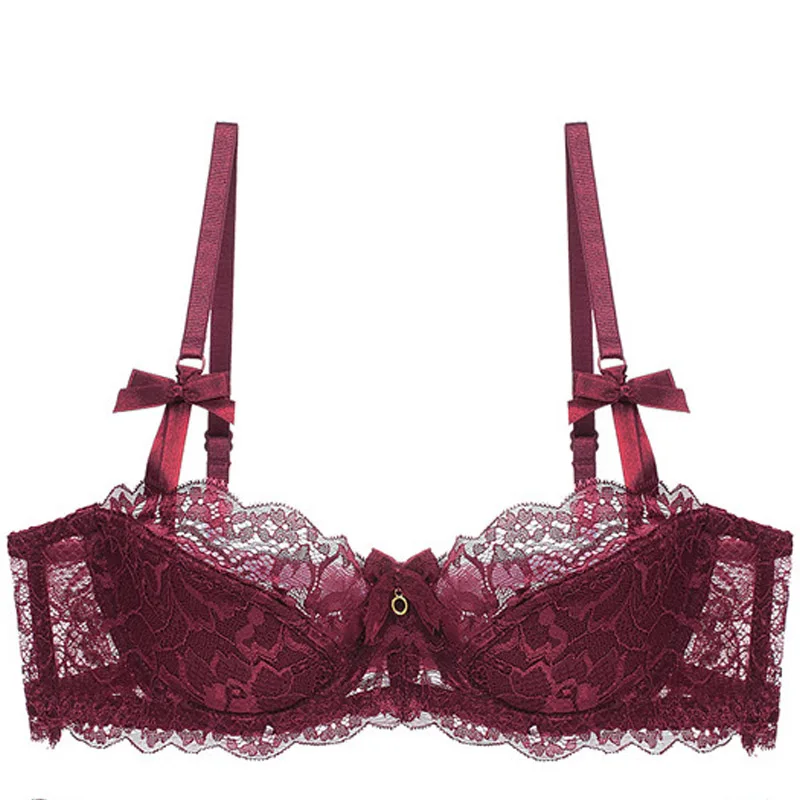 

AMX Plus Size Women Sexy Bra Fashion Push Up Thin Cup Bra with Bow Hot Sale Intimates Four Color