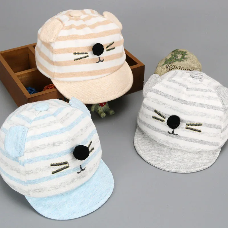 

Cartoon Cat Baby Hat Cotton Kids Baby Boy Girl Hat Spring Summer Baseball Cap Infant Toddler Snapback Sun Hat Bonnet Enfant