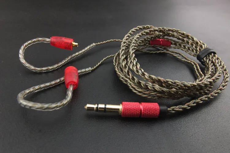 diy headphone cable Silver plated headphone wire se425 se535 ue900in Audio & Video Cables from