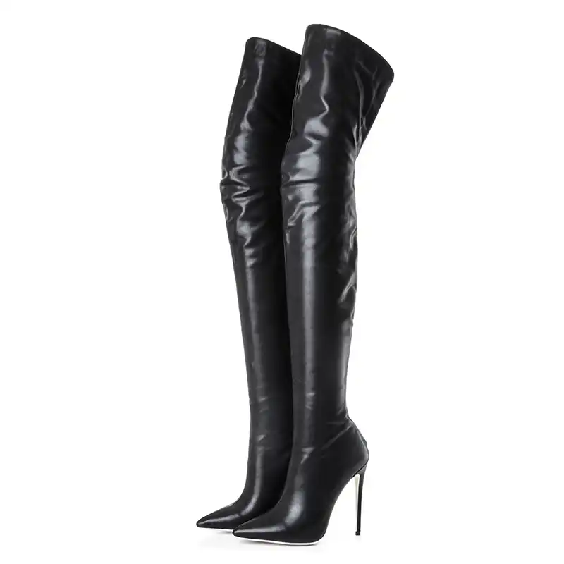 Botas largas de piel Clearance