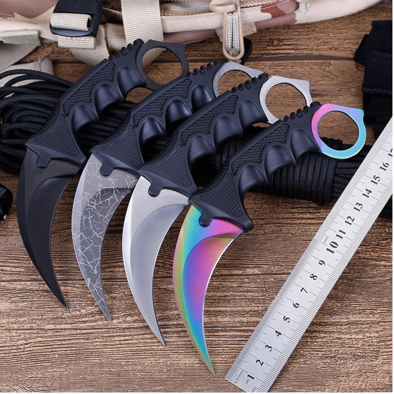 

Hunting Knife CS GO Tactical Claw Neck Knife Camp Hike Outdoor Self Defense Offensive Hunting Survival Tools Knife Fixed Blade