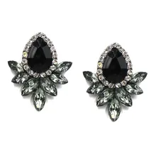 Новые модные серьги, стразы, милые металлические серьги-гвоздики с драгоценными камнями для женщин, серьги с кристаллами, Brincos FactoryW3208