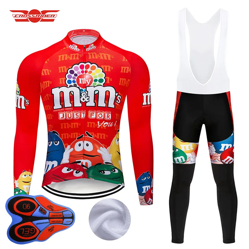 Crossrider Зимний Велоспорт Джерси костюм велосипедиста MTB одежда Ropa Maillot Ciclismo для мужчин забавная термальная флисовая велосипедная одежда