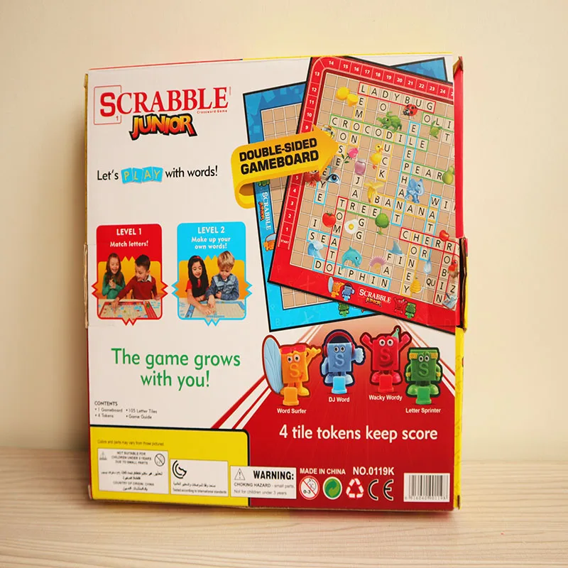  Cartoon Scrabble Games Kid Crossword Puzzles Children Board Spelling Table Jigsaw Word Teaching Aid - 32968329727