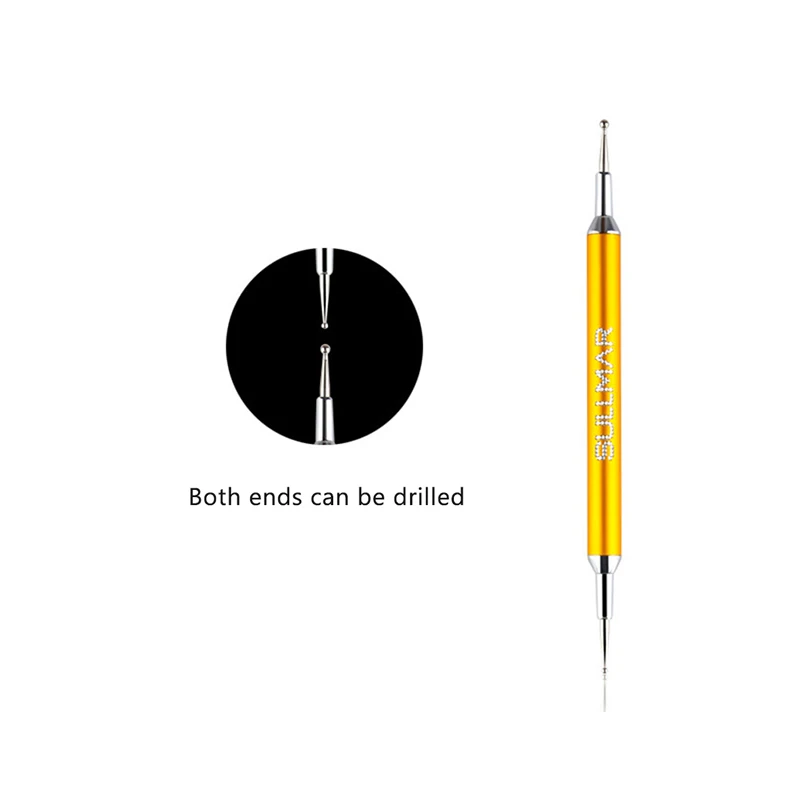 

Stainless Steel Point Drill Creasing Pen Clay Modeling Tool Spiral Double Head Nail Art Dotting Tools DIY Tools