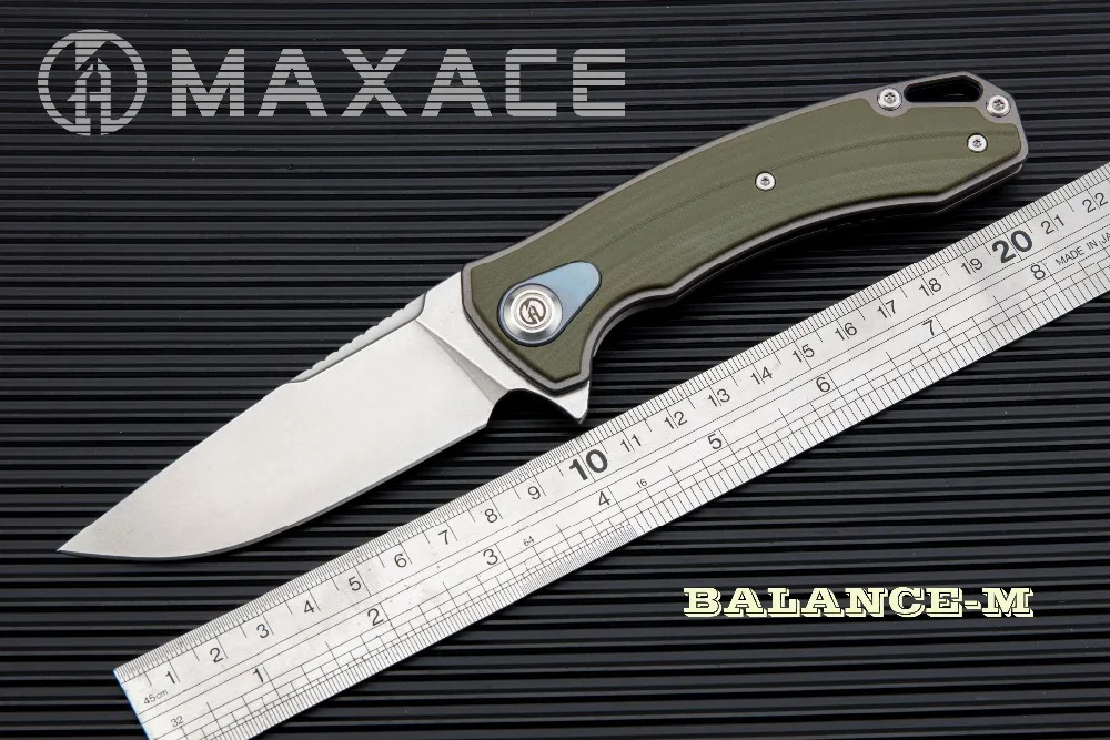 

MAXACE Balance-M folding pocket knife camping knife M390 steel stonewash blade