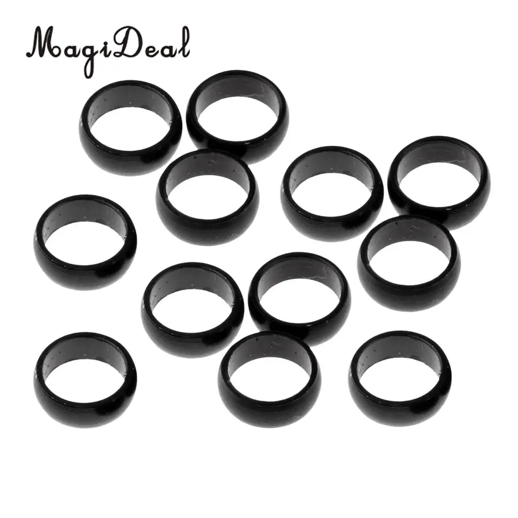 MagiDeal 12 Pieces Dart Sharft Protect Flights O Rings Spare Gripper Ring Black