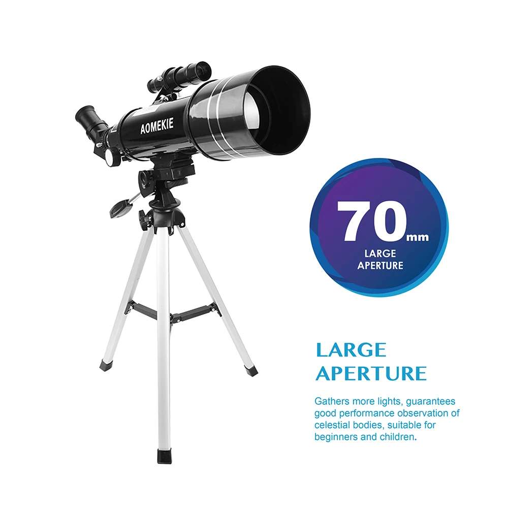Телескоп AOMEKIE 400 мм фокусная длина с HD 70 мм большой объектив ...