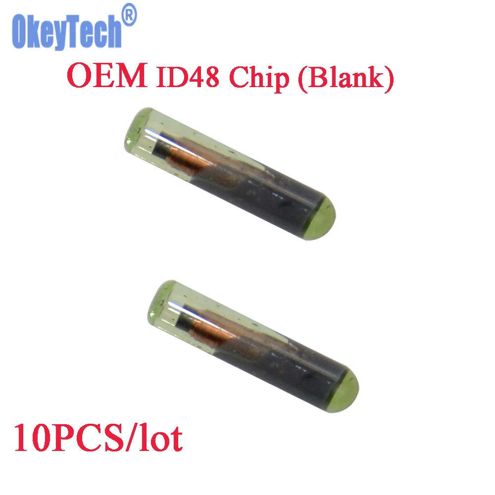 OkeyTech 10pcslot Car Key Chip Blank OEM ID48 Chip Auto Transponder Chip Glass ID 48 Unlock Chip Locksmith Tool High Quality