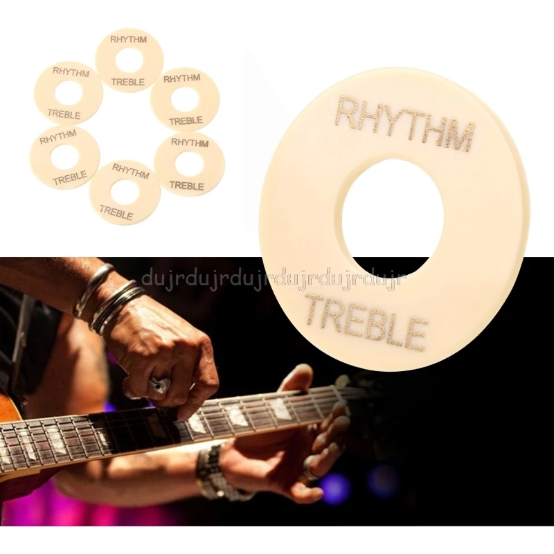 

6x Cream LP Guitar Toggle Switch Washer Rhythm Treble Ring for Les Paul N11 dropship