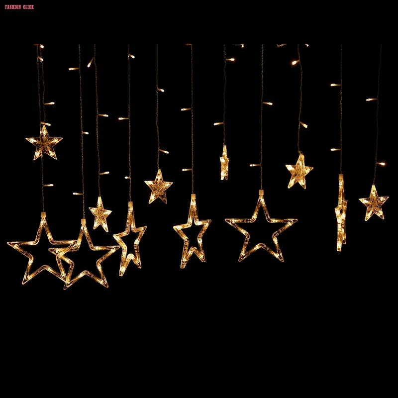 uk plug 138pcs leds waterproof christmas lights outdoor wedding hanging curtain star string fairy lights luces de navidad 230 in holiday lighting from - Christmas Star Lights Outdoor uk plug 138pcs leds waterproof christmas lights outdoor wedding hanging curtain star string fairy lights luces de navidad 230 in holiday lighting from - Christmas Star Lights Outdoor