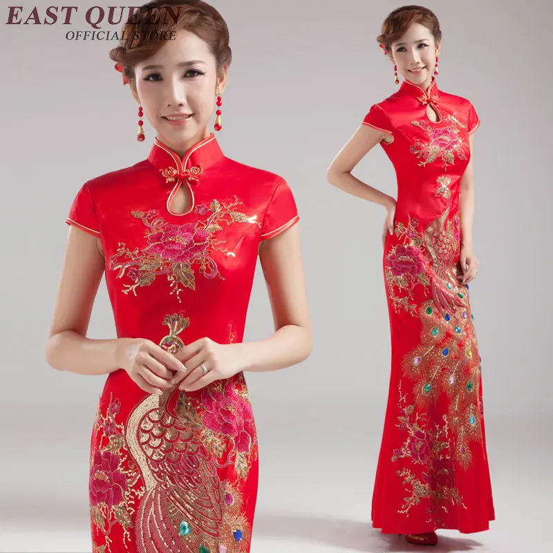 Китайское свадебное платье, вечерние Cheongsam qipao, китайское оригинальное платье, китайская женская традиционная китайская одежда для женщин AA2260