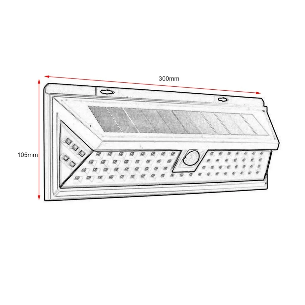 118 светодиодный 1000LM водонепроницаемый Солнечный PIR датчик движения настенный светильник Открытый садовый светильник 3 режима безопасности