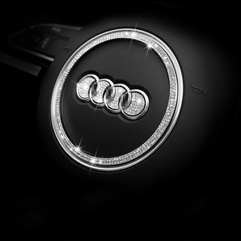 

Dsycar Car Steering Wheel Decorative Stickers Logo Decal for Audi A3 Q5 SQ5 TTS A5 A4L Car Styling Decorative accessories