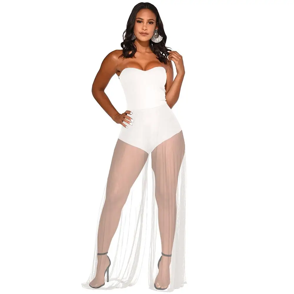 Rompers Womens Jumpsuit Mesh Stitching Openwork Sexy Bodysuit Female Semi-Transparent Overall Chiffon Splice Jumpsuits Nightclub Rompers Womens Jumpsuit Mesh Stitching Openwork Sexy Bodysuit Female Semi-Transparent Overall Chiffon Splice Jumpsuits Nightclub