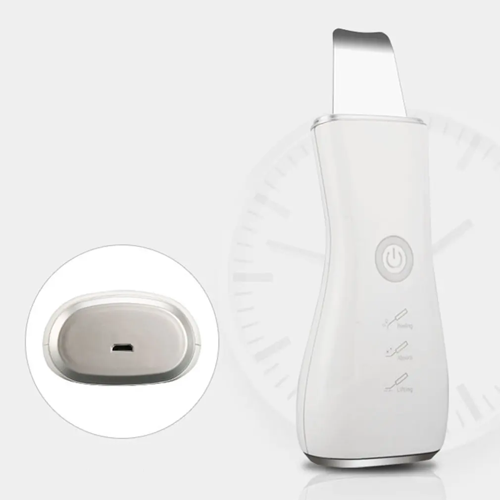 

USB Electric ultrasonic ion cleansing machine Skin Scrubber shovel skin beauty cleaning blackhead cleansing beauty equipment