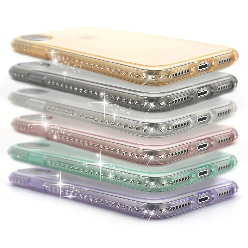 Portefeuille For iPhone X Case Silicone Rhinestones Soft TPU Ring Holder Lanyard Case Cover For iPhone 8 Plus 7 6 6S 5 S iPhone8 (20)