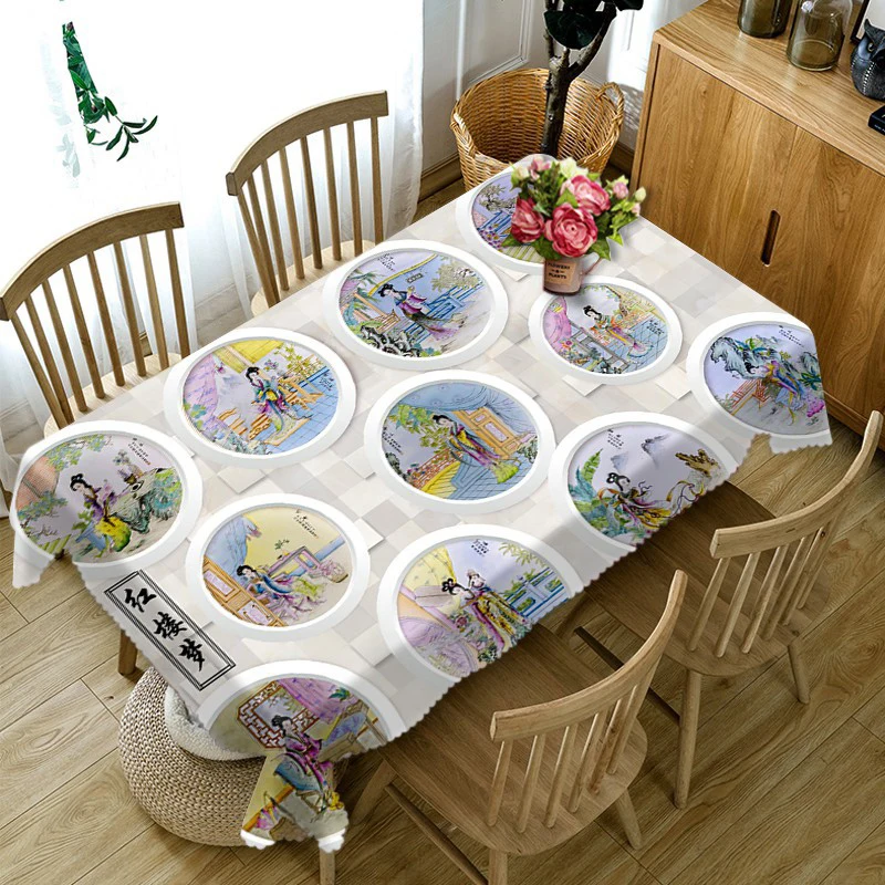 

The four famous Chinese paintings 3d Tablecloth Forest Guardian Unicorn Stereo Tablecloth Tapestry